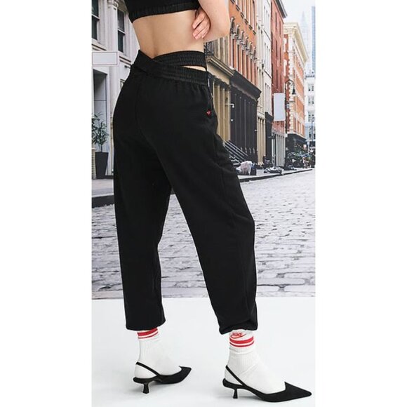 NWT For Love & Lemons Frankie Black Sweatpants-sz Small - Picture 3 of 11